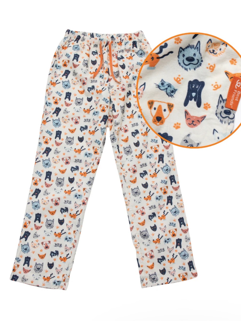 Best friend sanctuary Furry Friends Flannel Pajama Pants size medium NEW